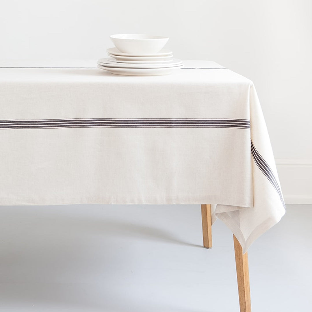 Provincial Tablecloth - Natural/French Navy