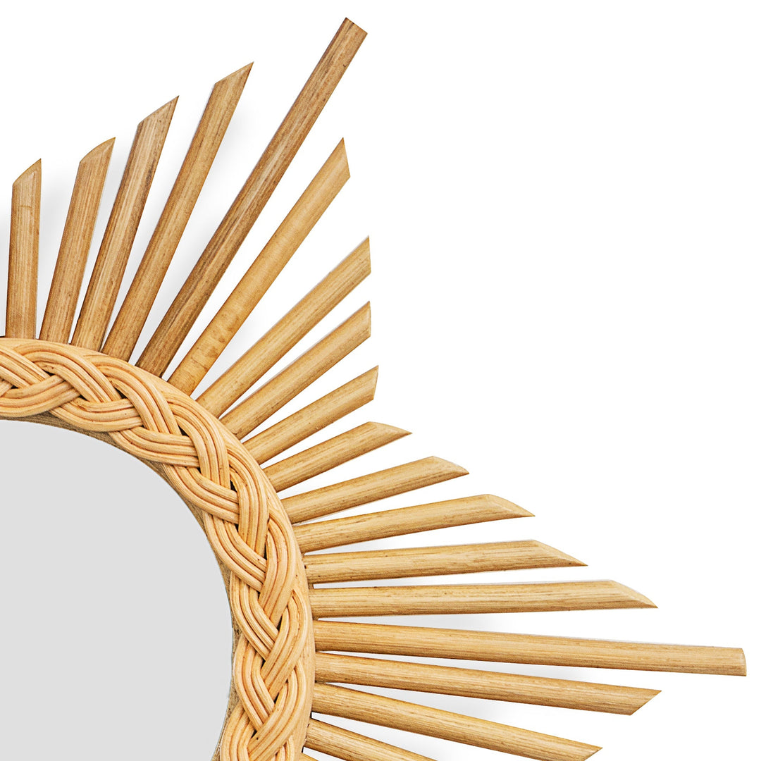 Rattan Starburst Wall Mirror Natural