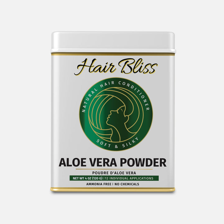 Hair Bliss- Natural Aloe Vera Herbal Hair & Skin Conditioning Powder- 12 Individual Sachets (10 gm each)- Reusable Brush & Tray Included