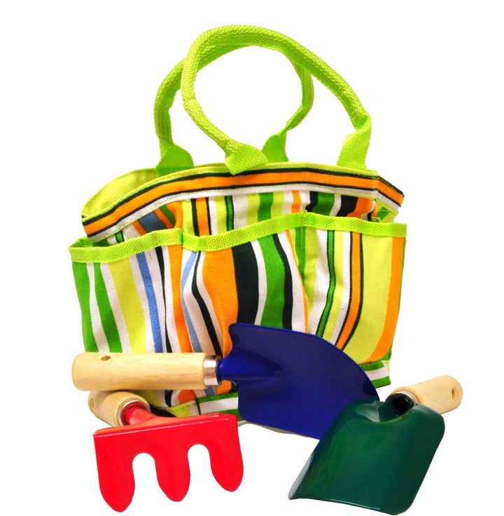 JustForKids Kids Garden Tools Set with Tote