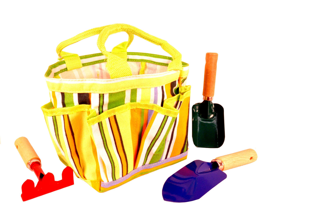 JustForKids Kids Garden Tools Set with Tote