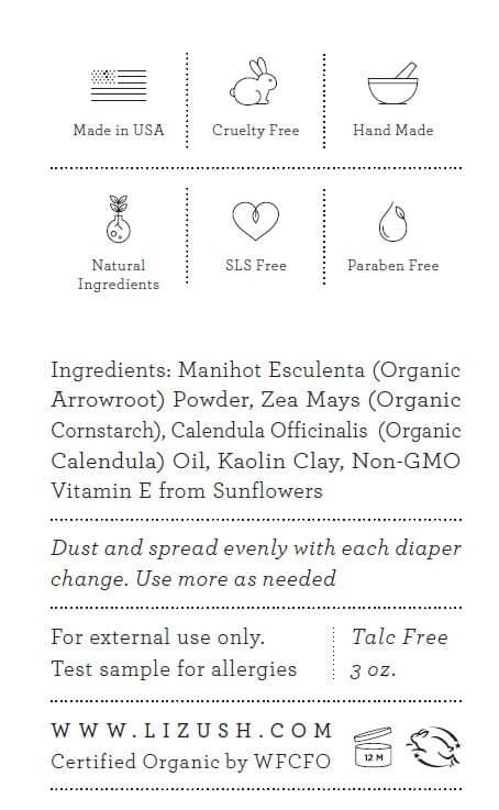 ORGANIC BABY POWDER - Talc Free