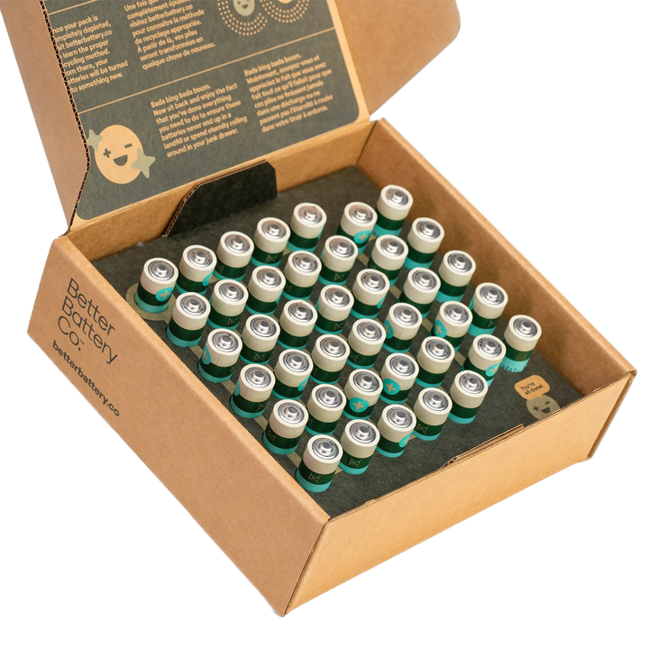 AA Carbon Neutral Recyclable Battery | 40 Pack | by Better Battery Co.