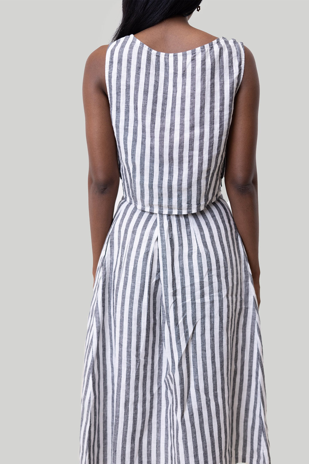 Breezy Summer Set in Linen Stripes