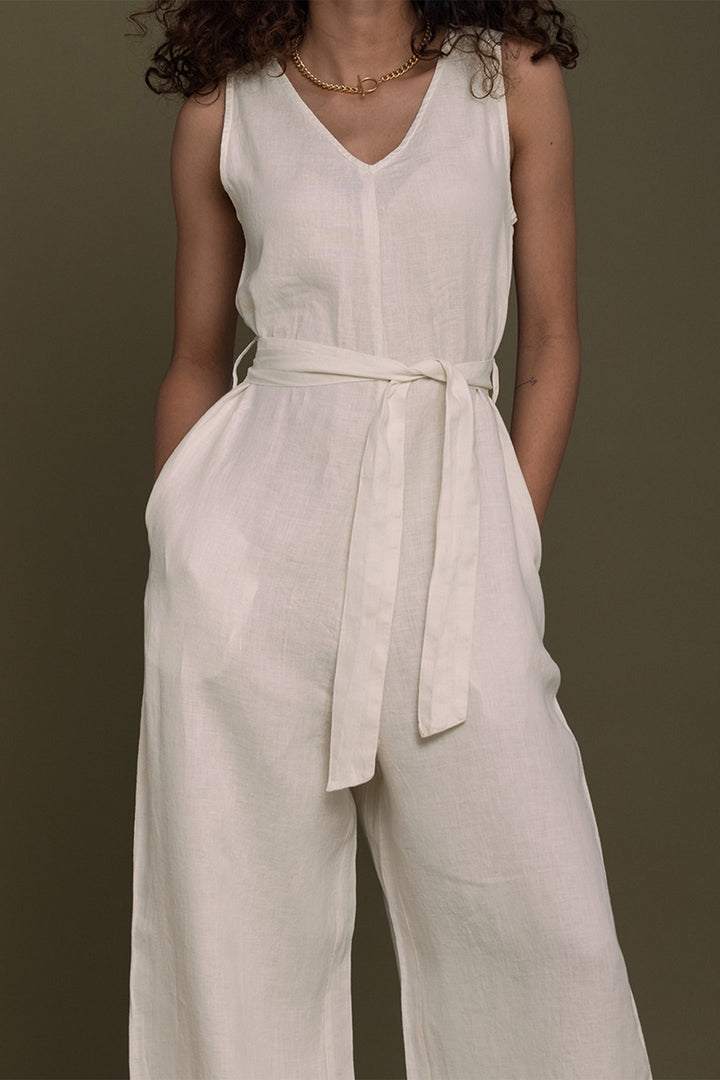 Breakfast in Bed Jumpsuit in Off-white