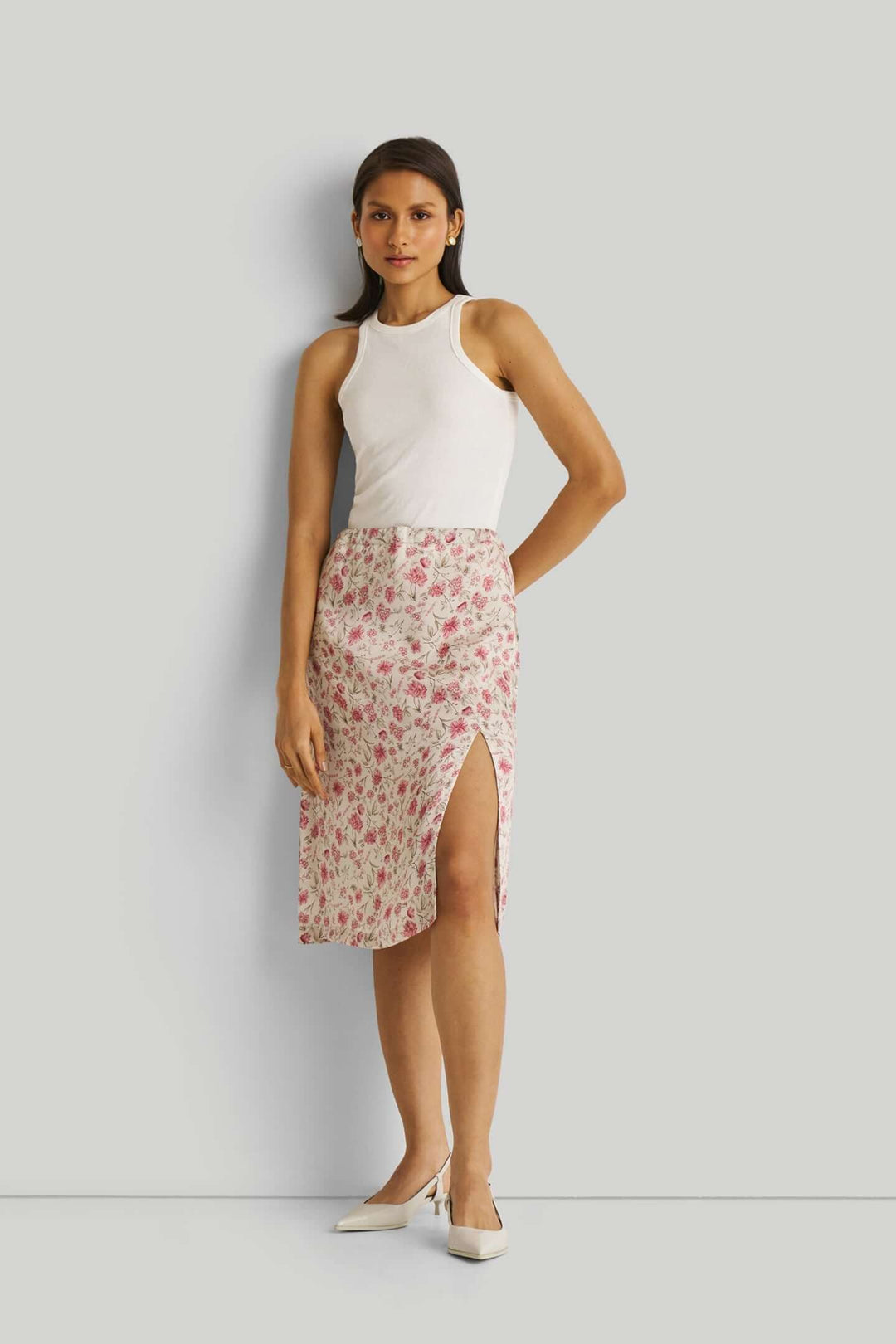 Brunch Skirt in Pink Florals