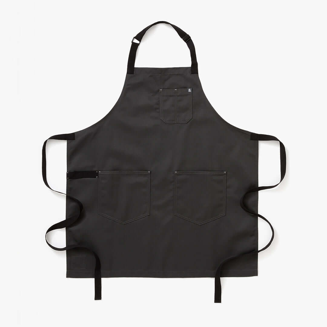 The Essential Apron - Char Grey Poly-Cotton