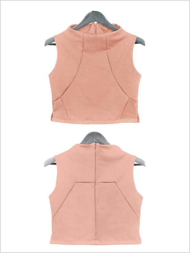 Cantaloupe Coral Victoria Crop Top