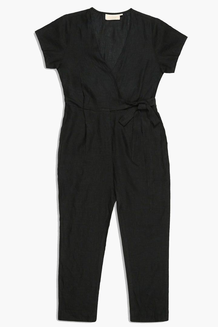 Cropped Wrap Jumpsuit