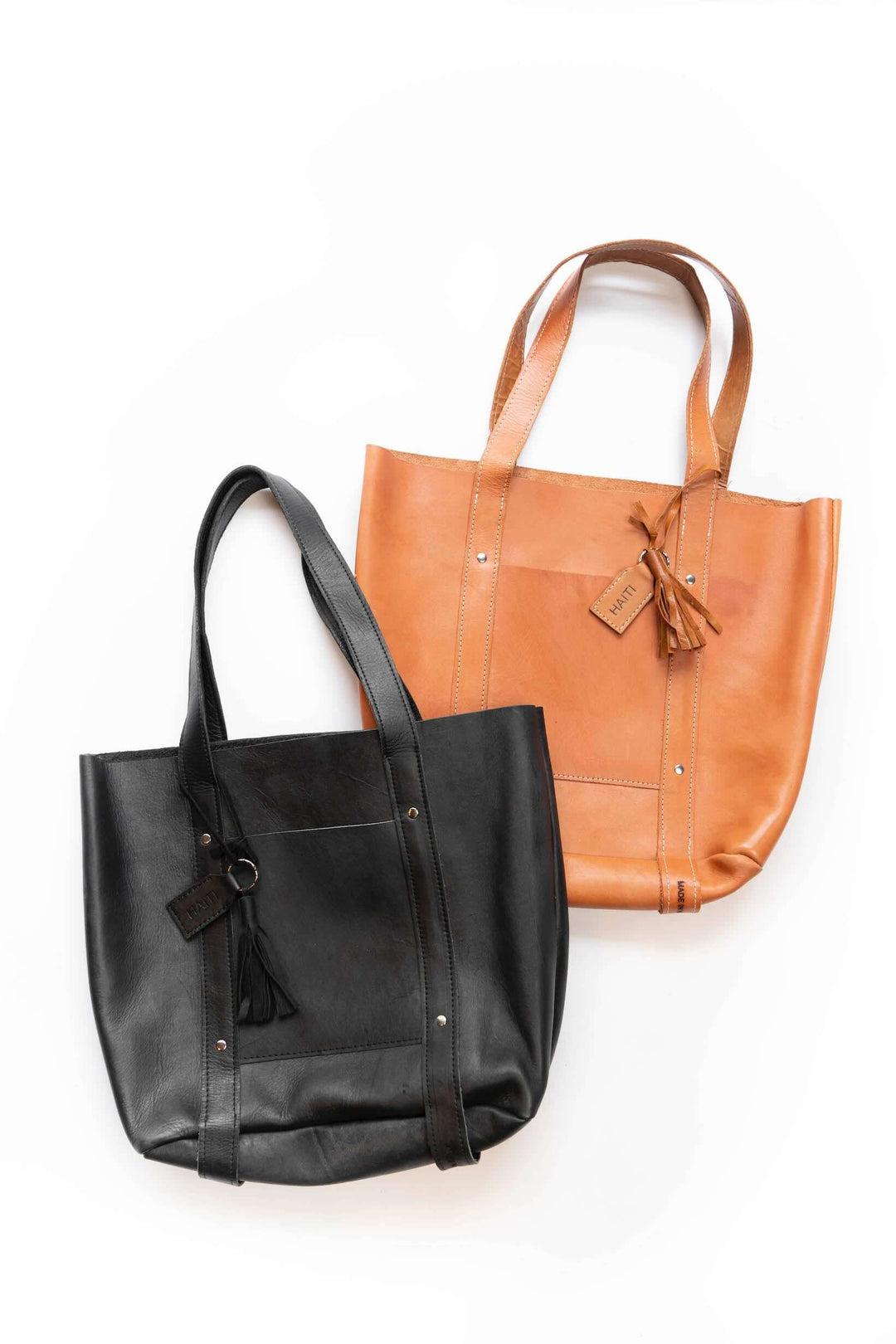 Large Raw Leather Tote