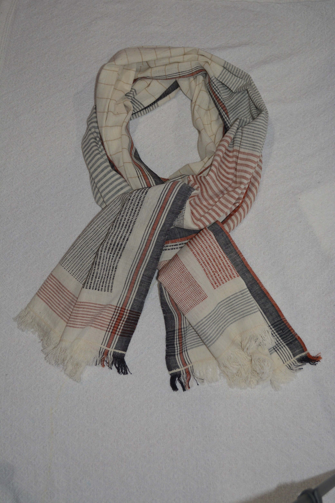 Hand woven cotton scarves