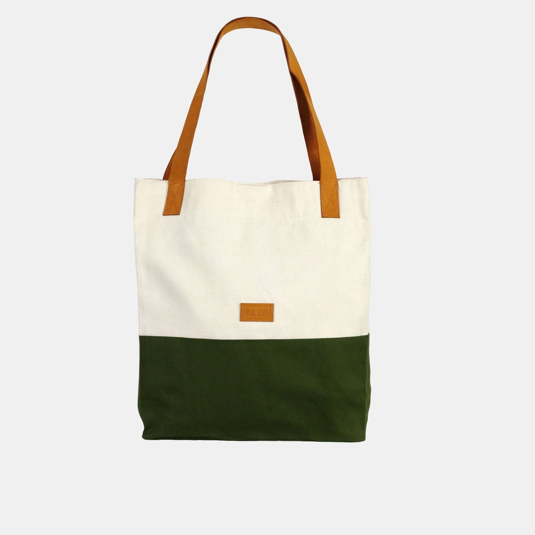 Block Tote Bag - Green