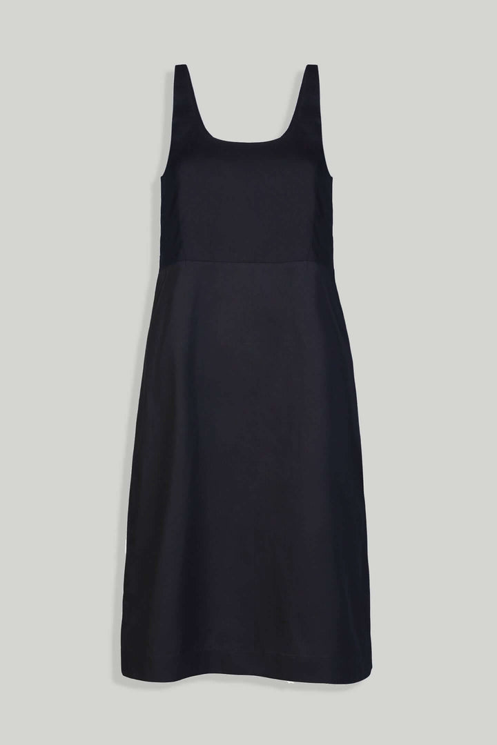 Fitted Knee Length Dress in Black