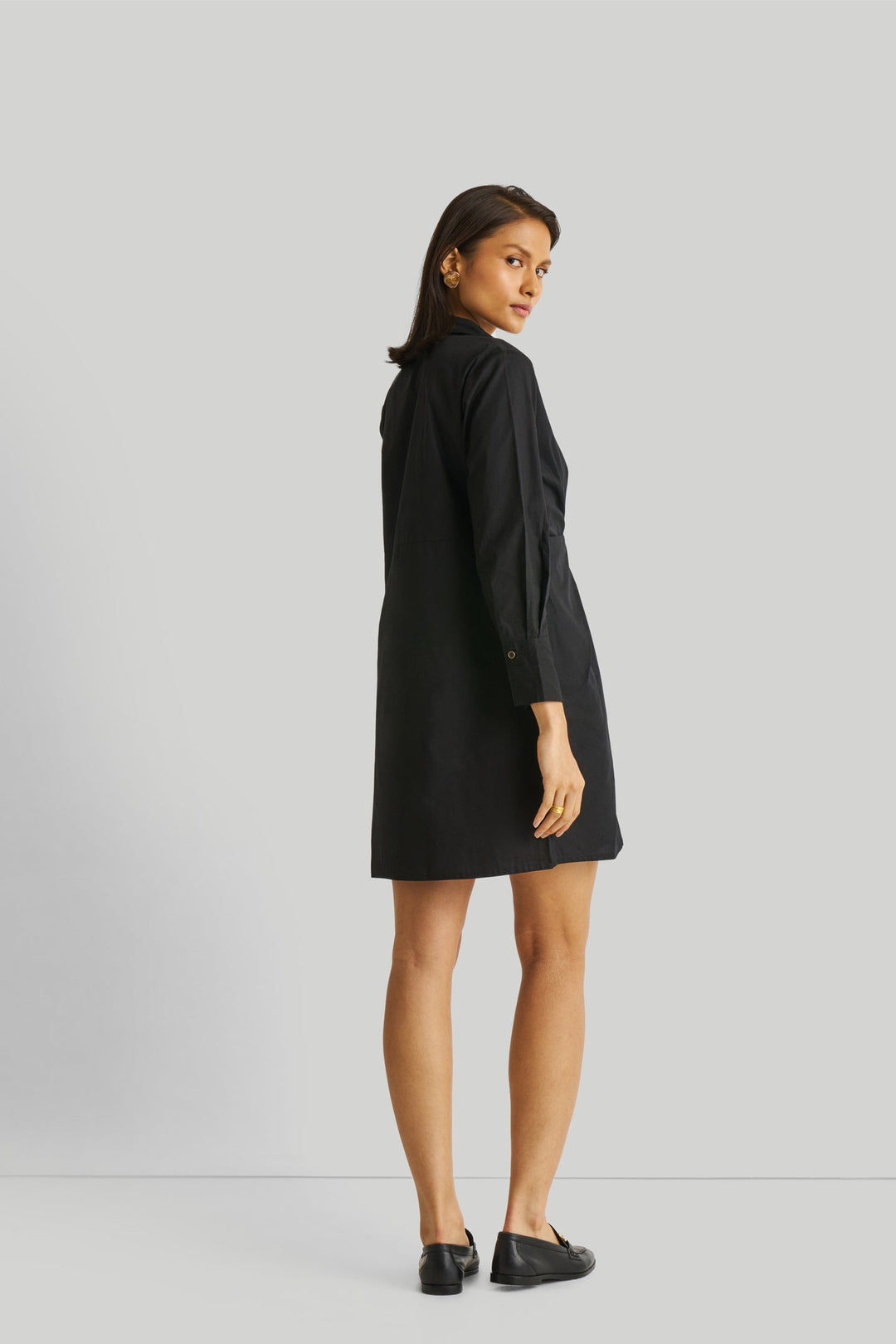 Front Twist Black Dress