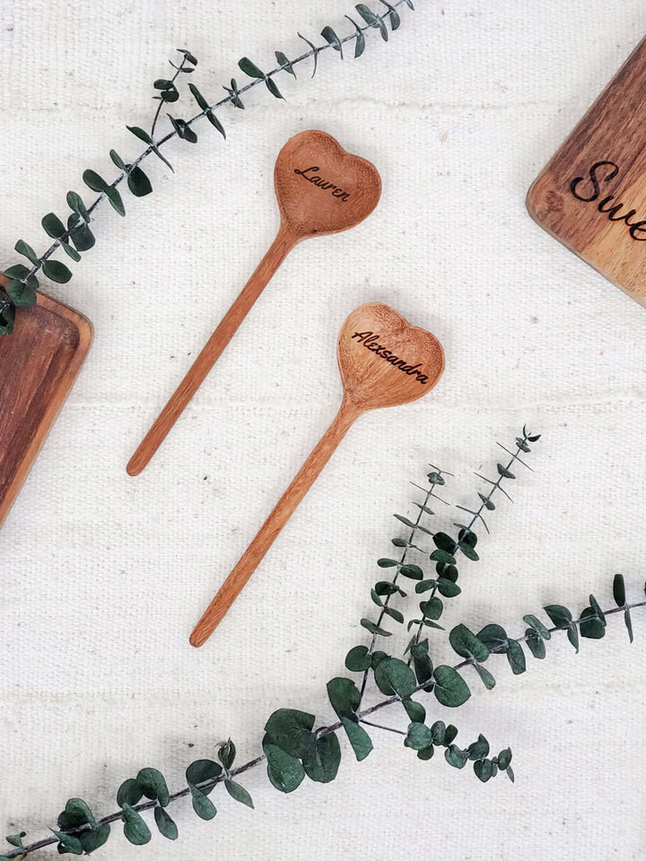 Personalized Gift Box With Wood board, Wood Spoon, Tea And Cookies