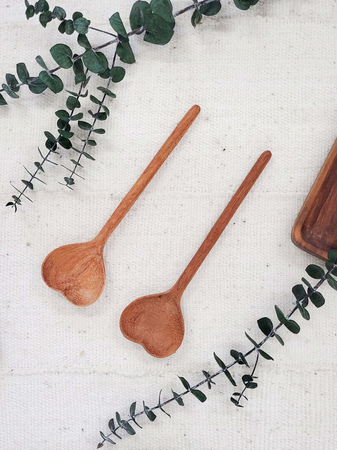 Gift Box With Wood board, Wood Spoon, Tea And Cookies - Rectangular