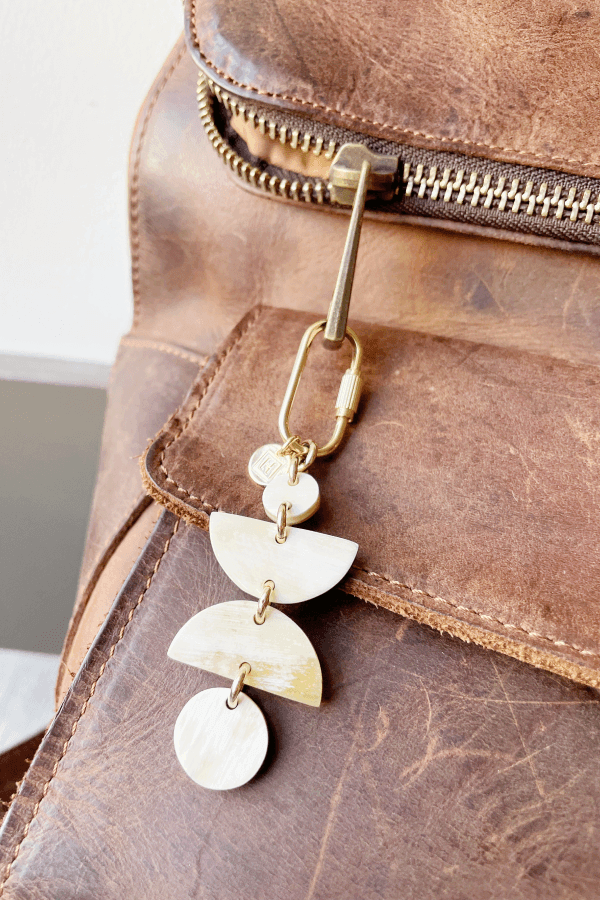 Ha Giang Geometric Buffalo Horn Bag Charm