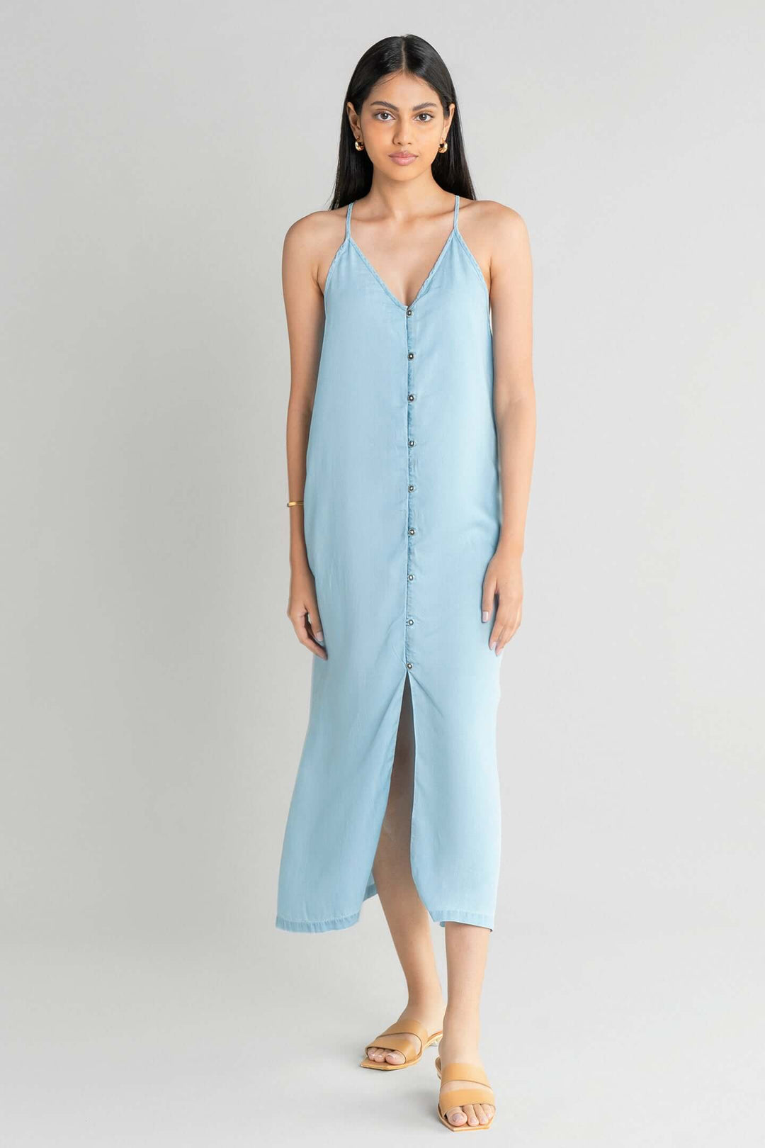 In The Mood For Love Denim Midi Dress