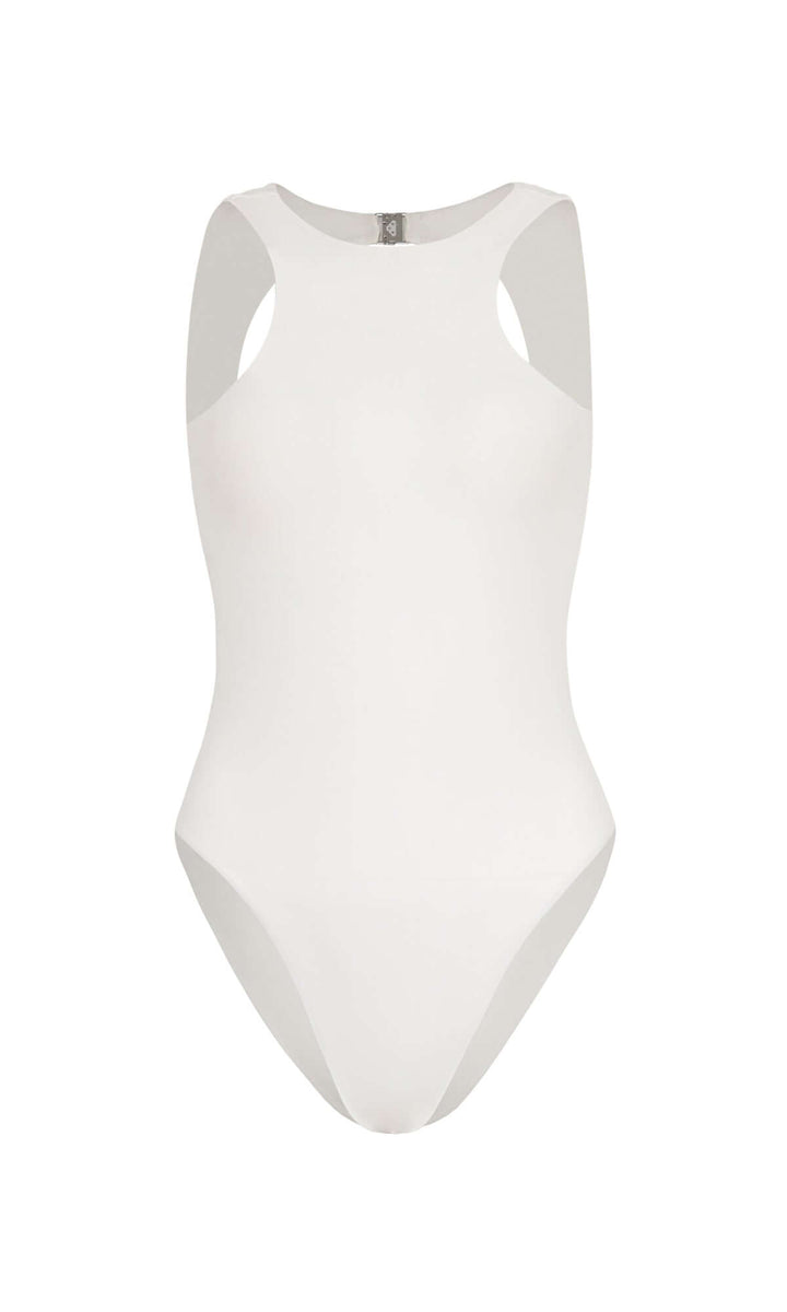 JUPITER Open-back Recycled One-piece Swimsuit in White