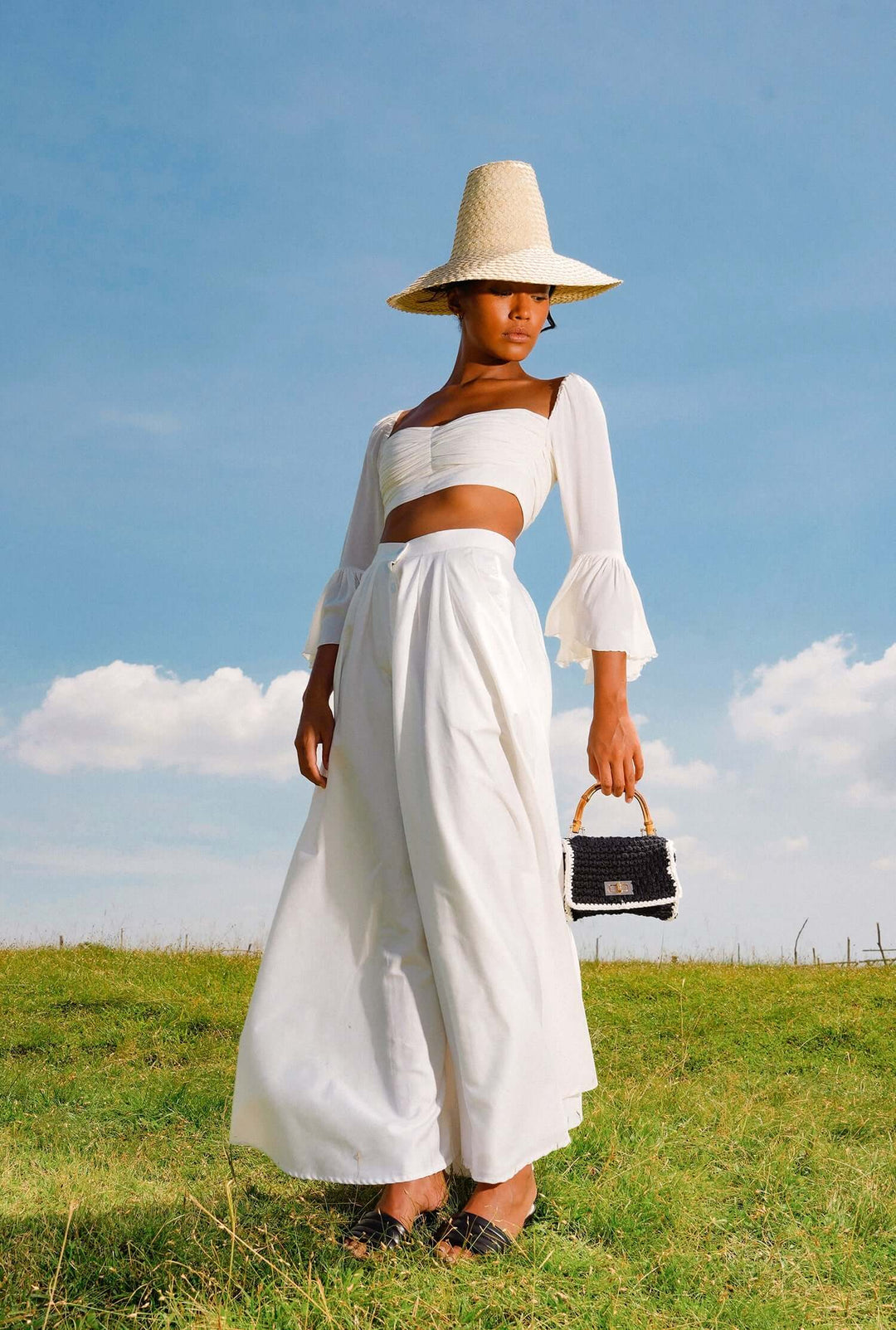 KEMALA Palm Straw Hat In Beige