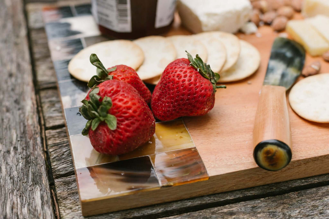 Wood and Horn Cutting Board