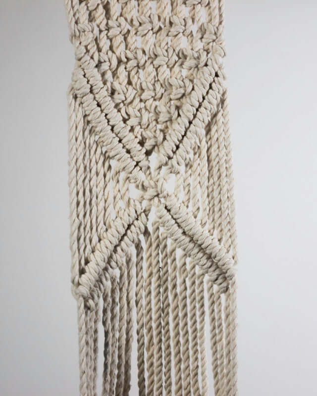 Mombacho Macrame Plant Holder | Natural White