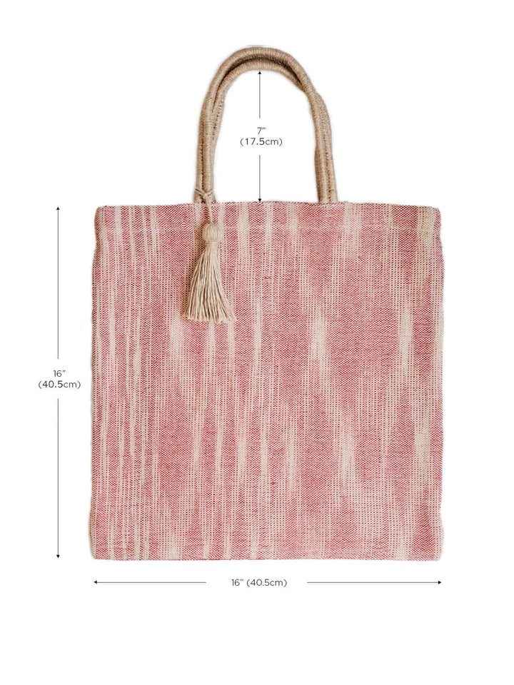 Nadi Jute Tote Bag - Red