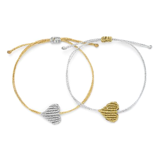 Kids Metallic Heart Bracelet