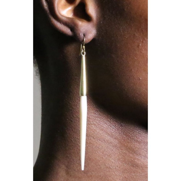 Capped Quill Dangle Earrings