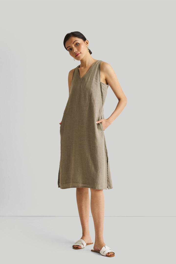 Reading Tea Leaves Dress in Dark Olive