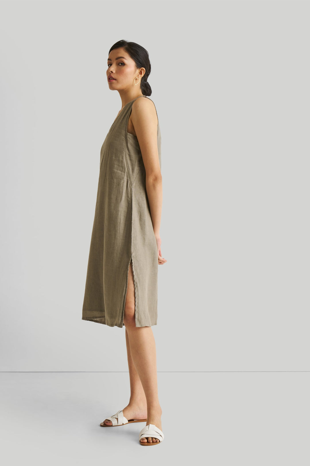 Reading Tea Leaves Dress in Dark Olive