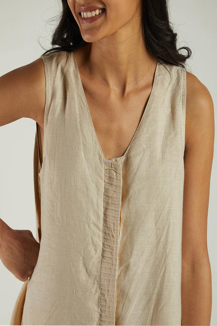 Romp and Play Romper In Sand Beige