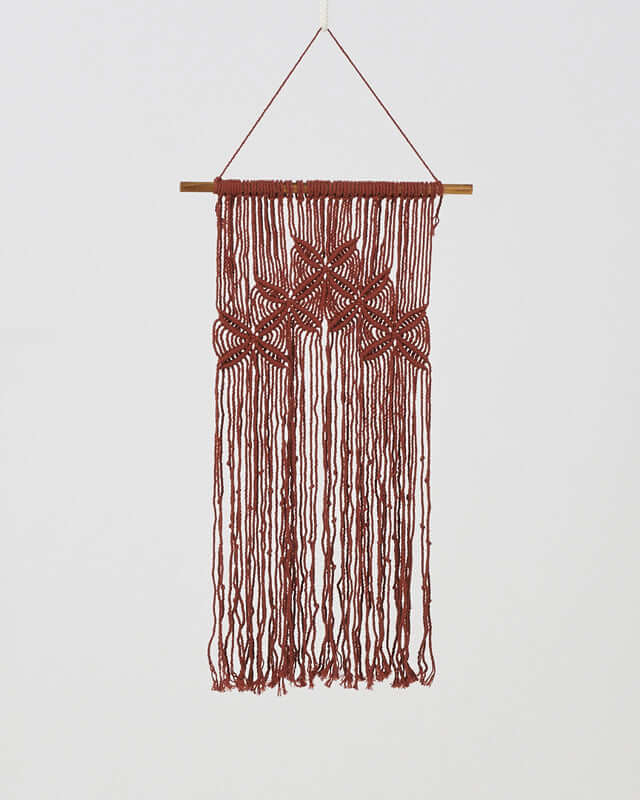 Rivas Macrame Wall Hang | Tile Red