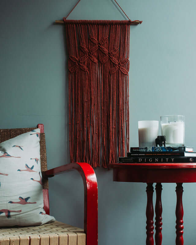 Rivas Macrame Wall Hang | Tile Red