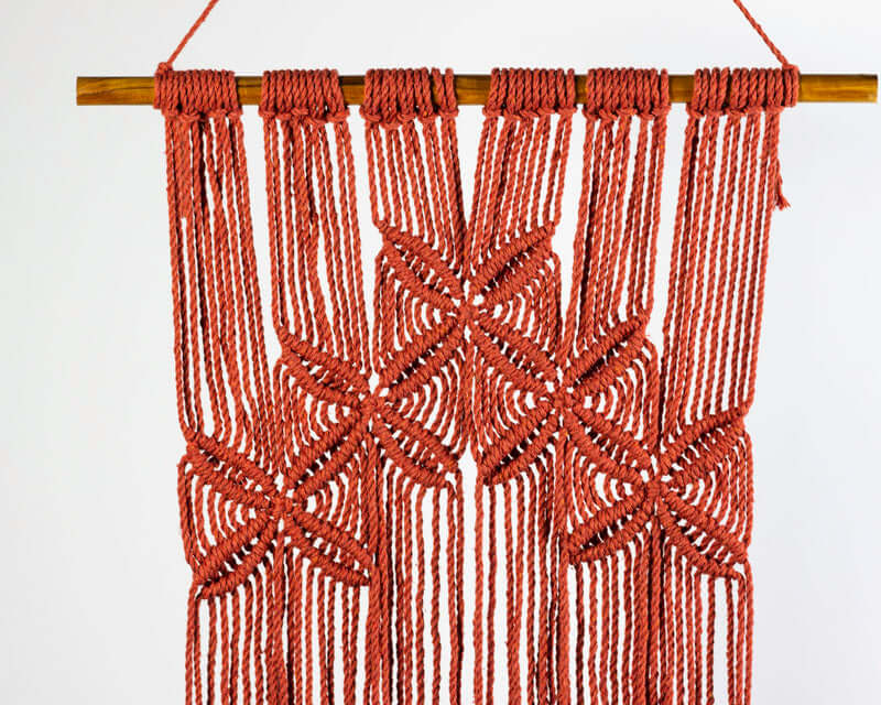 Rivas Macrame Wall Hang | Tile Red