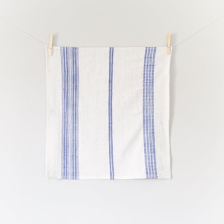 Aden Napkins, Natural / Blue - set of 4