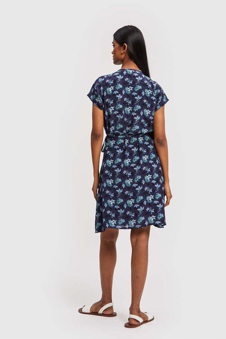 Short Wrap Dress Midnight Florals