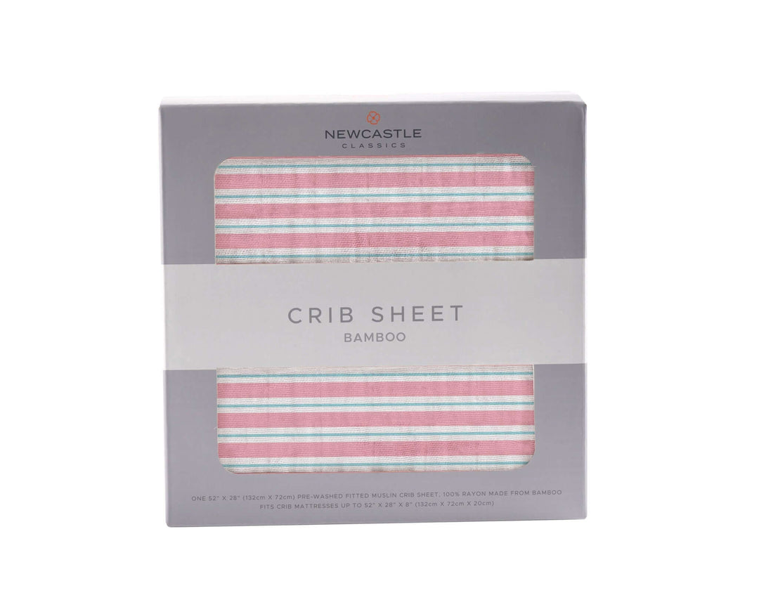 Candy Stripe Bamboo Muslin Crib Sheet