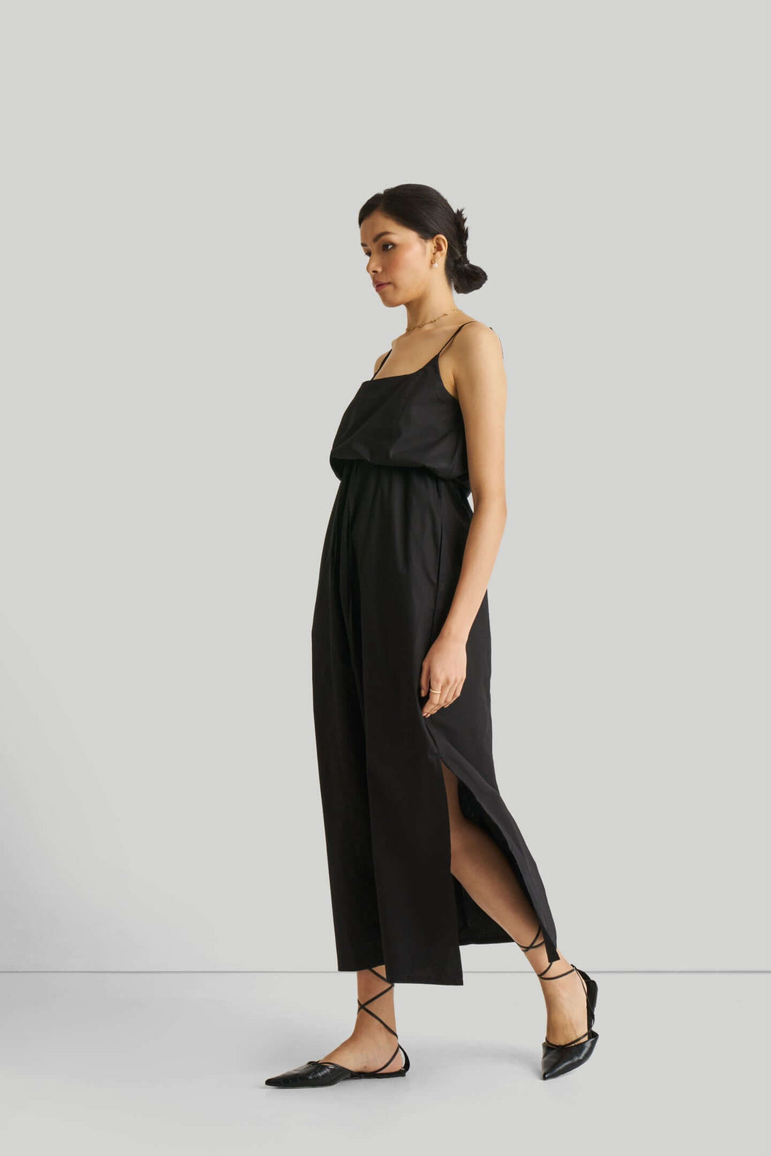 Strappy Maxi Dress in Black