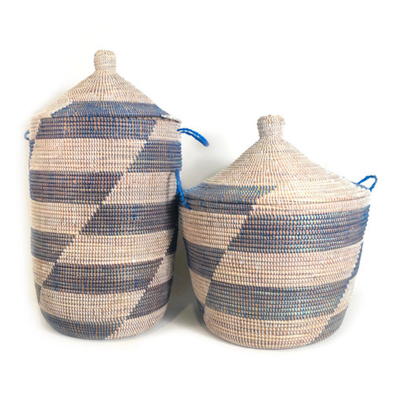 Medium Storage Basket - Blue Stripe