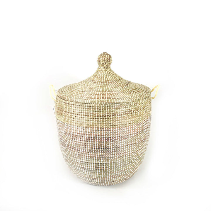 Medium Two-Tone Basket - Natural + White