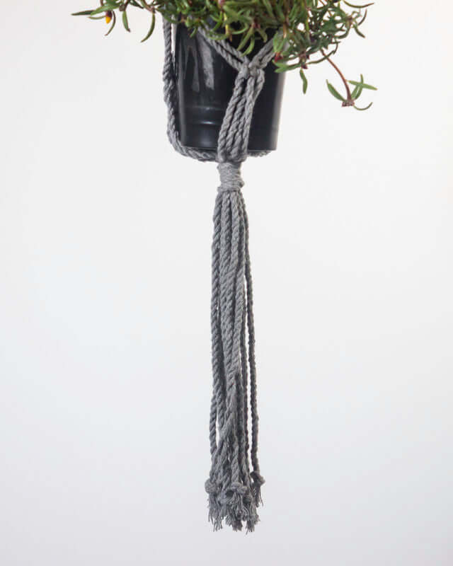 Santana Macrame Plant Holder | Gray