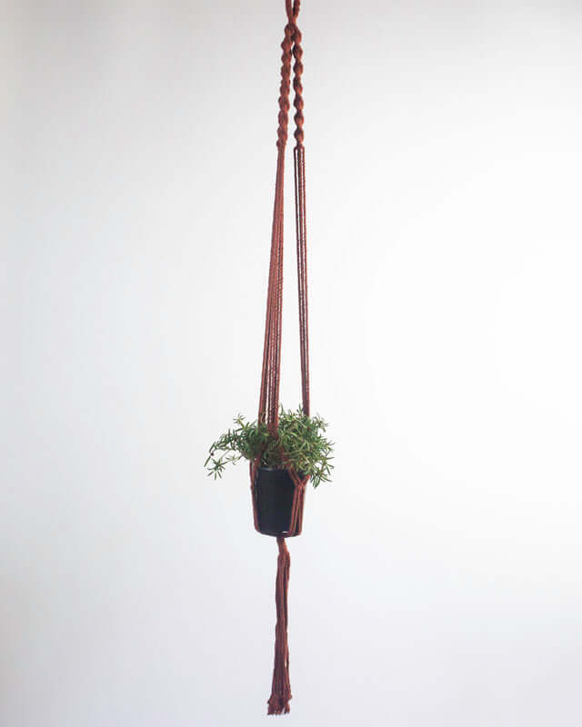 Santana Macrame Plant Holder | Tile Red