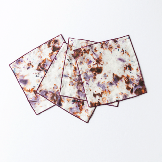 Rose Marble Cocktail Napkin Set