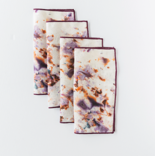 Rose Marble Cocktail Napkin Set