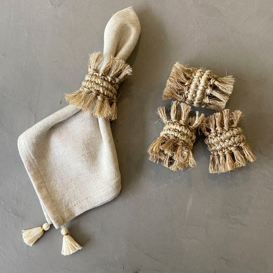 Fringes Napkin Ring - set of 4