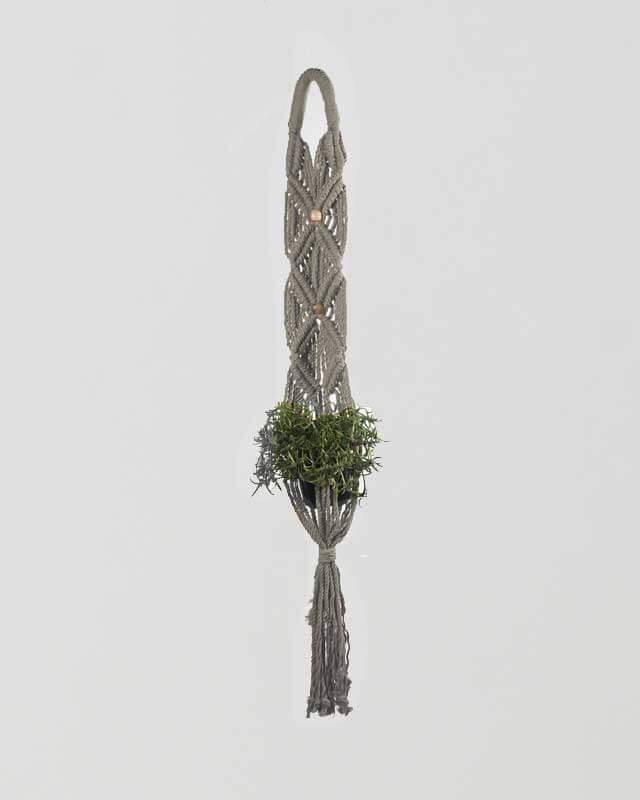 Somoto Macrame Plant Holder | Gray