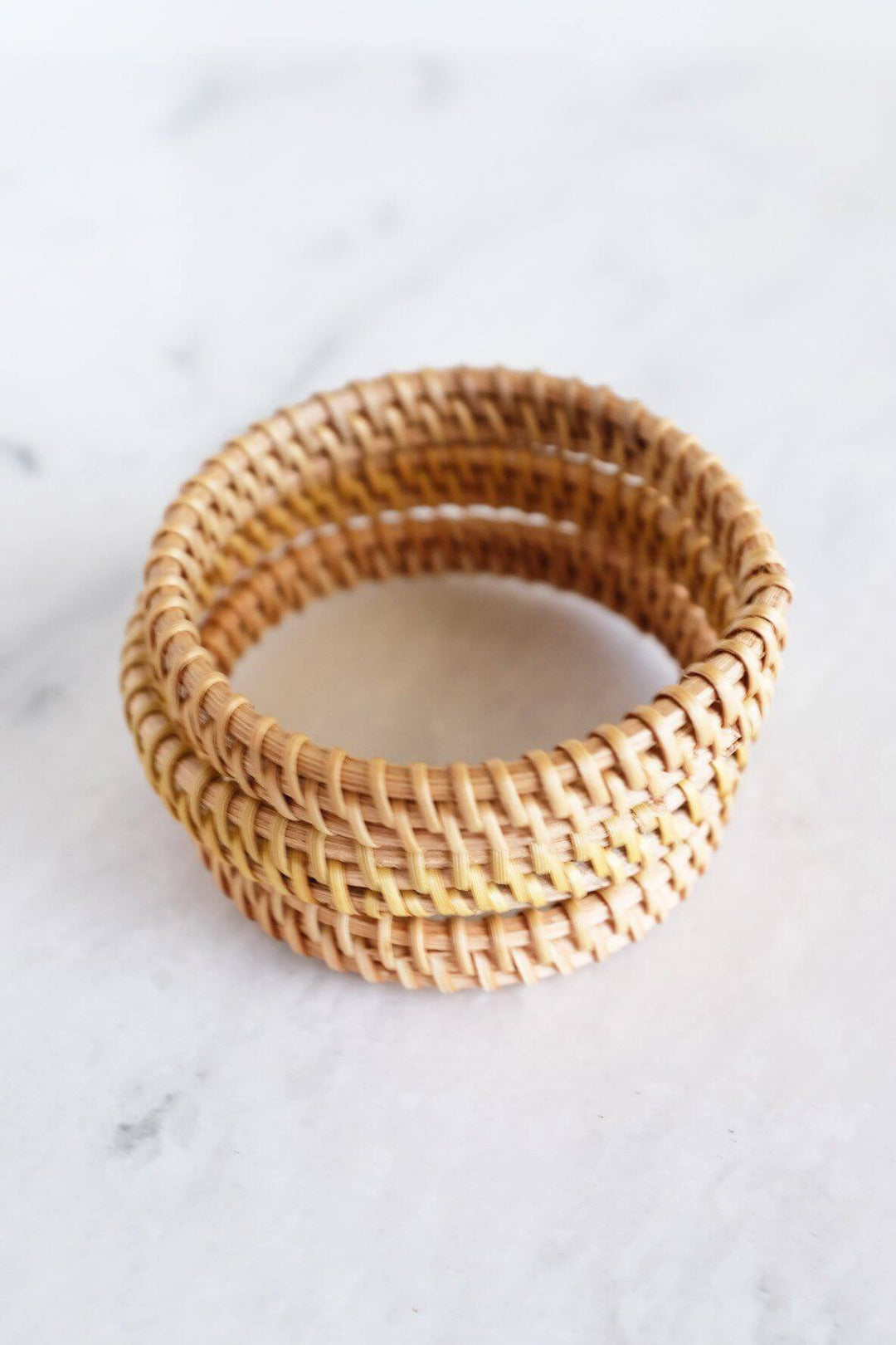 Thien Natural Handwoven Rattan Bangle Bracelet (3pcs)