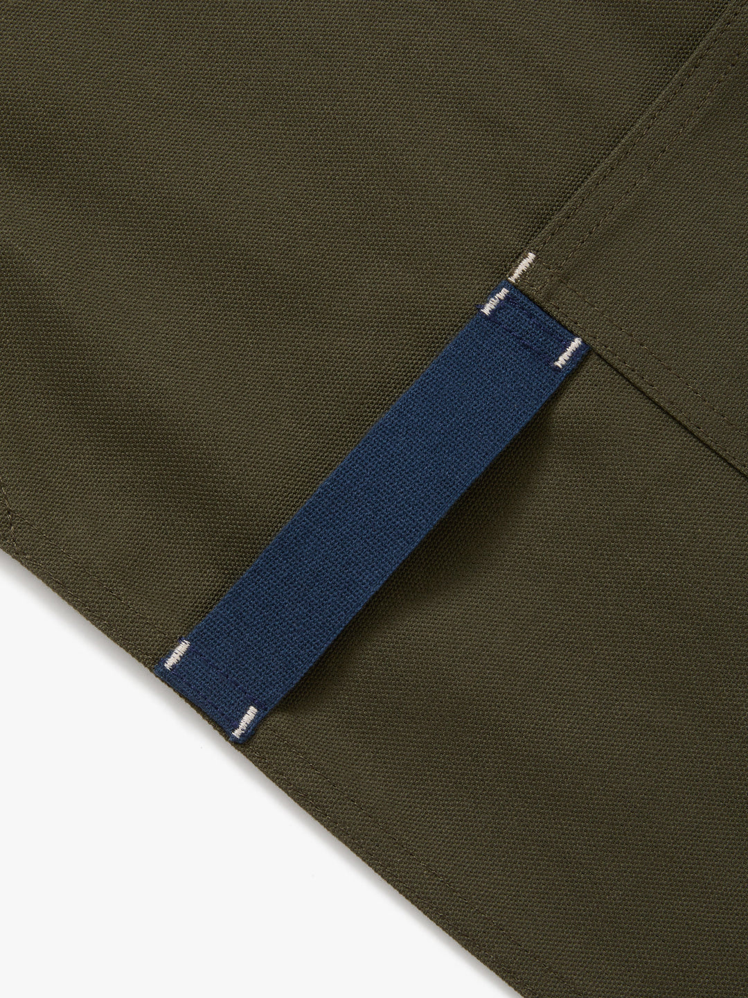 The All Day Crossback Apron - Olive Green Navy Straps