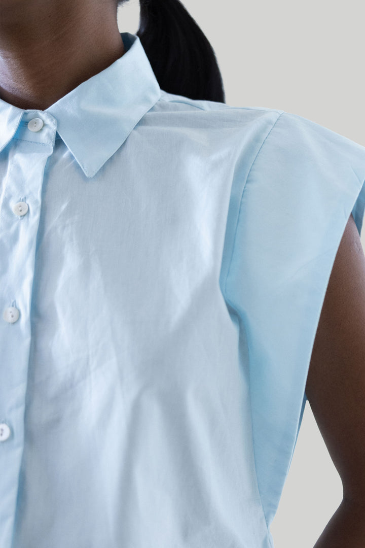 The Perfect Summer Button Down in Blue